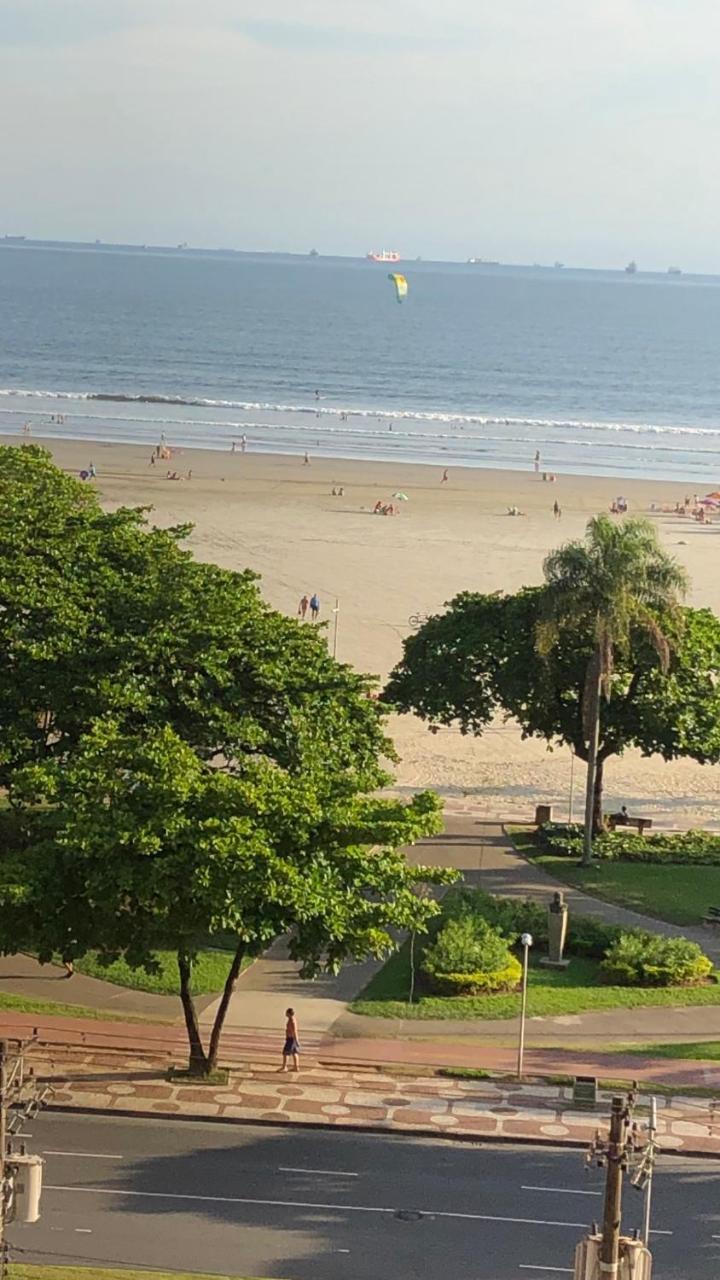 Apto Gonzaga Frente Ao Mar Wi-Fi Santos  Zewnętrze zdjęcie